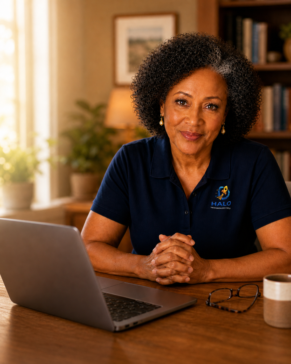 Halo Technology Group consultant on a video call, ready to help